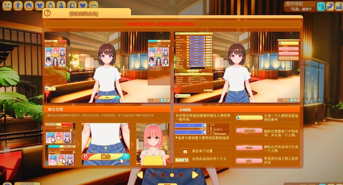 【PC/3D/捏人SLG/汉化】[I社新作]3D美少女 HoneyComeハニカム キャラクト AI精翻版【13G】