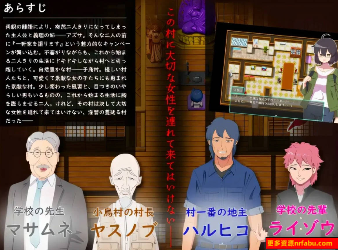 【PC/2D/RPG/汉化】Anetorare - 内托村的猥亵行为 AI汉化版【2G】