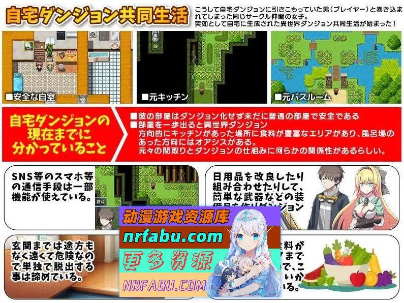 [PC/RPG/汉化]家里突然变成地下城了！我当然还是继续当个家里蹲 挂载AI汉化版+存档[新汉化][1G]